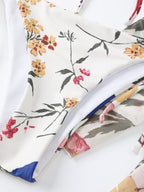 Conjunto Biquíni Cortininha Com Kimono Floral Moda Praia