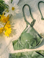 Conjunto Biquíni Top Com Aro Pareô Translúcido Marmorizado