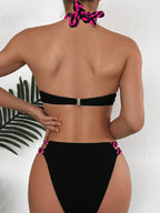 Biquíni Meia Taça Com Tiras Trançadas Estilo Resort