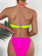 Biquíni Meia Taça Com Tiras Trançadas Estilo Resort