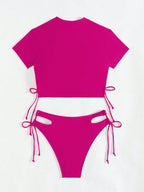 Biquíni Com Cropped E Amarração Lateral Minimalista