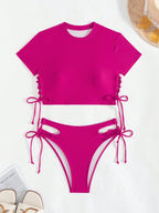 Biquíni Com Cropped E Amarração Lateral Minimalista