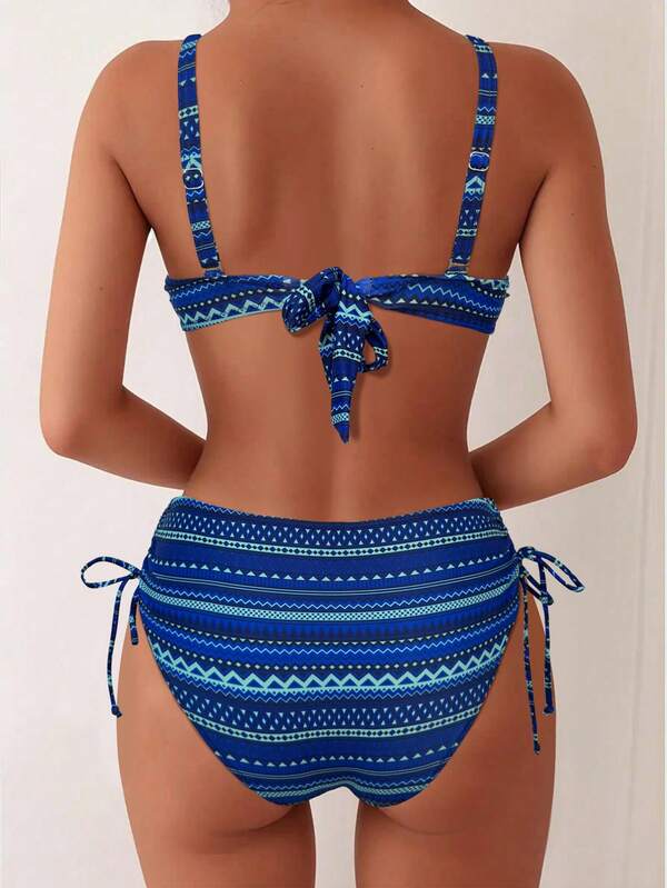 Biquíni Meia Taça Sustentação Estampado Resort