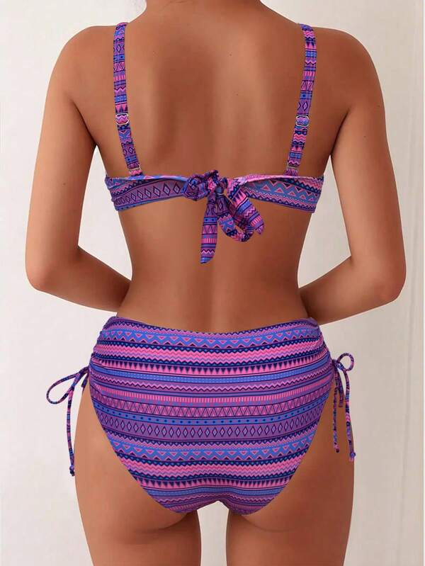 Biquíni Meia Taça Sustentação Estampado Resort