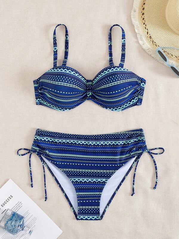 Biquíni Meia Taça Sustentação Estampado Resort
