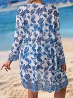 Conjunto Biquíni Meia Taça Cintura Alta Kimono Floral Resort