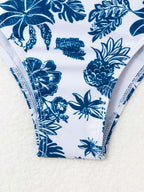 Conjunto Biquíni Meia Taça Cintura Alta Kimono Floral Resort