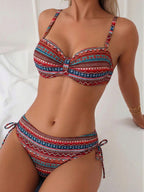 Biquíni Meia Taça Sustentação Estampado Resort