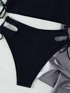 Biquíni Com Cropped E Amarração Lateral Minimalista
