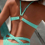 Maiô Canelado Com Costas Vazadas Estilo Resort Chic